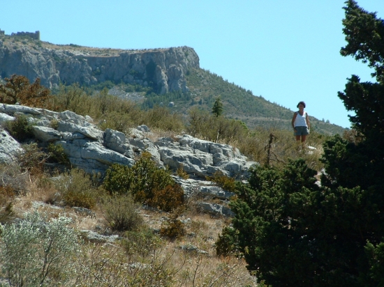 falaise du chateau d'Opoul Perillos